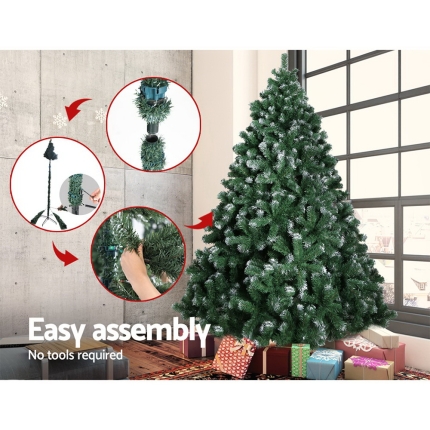 Jingle Jollys 7FT Christmas Snow Tree - Image 4