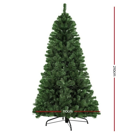 Jingle Jollys 2.1M 7FT Christmas Tree Xmas Decoration Home Decor 700 Tips Green - Image 2