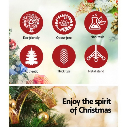Jingle Jollys 2.1M 7FT Christmas Tree Xmas Decoration Home Decor 700 Tips Green - Image 3