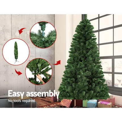 Jingle Jollys 2.1M 7FT Christmas Tree Xmas Decoration Home Decor 700 Tips Green - Image 5