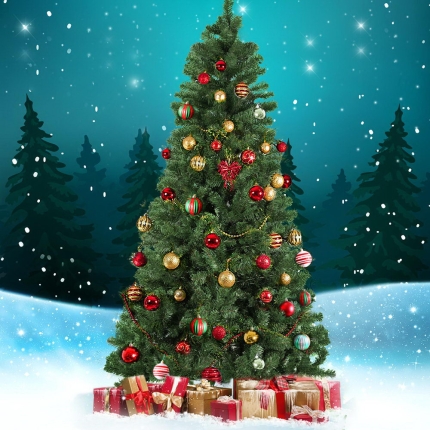Jingle Jollys 2.1M 7FT Christmas Tree Xmas Decoration Home Decor 700 Tips Green - Image 8