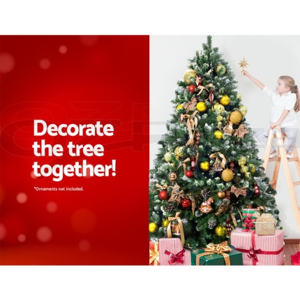 Jingle Jollys 6FT Christmas Snow Tree - Green - Image 6