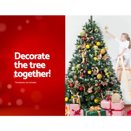 Jingle Jollys 7FT Christmas Snow Tree - Green - Image 6