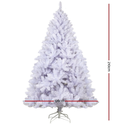 Jingle Jolly's White Christmas Tree Xmas Decorations Home Decor 2.1M 7FT - Image 2