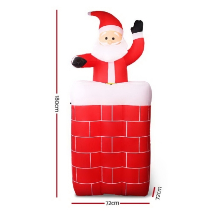 Jingle Jollys 1.8M Christmas Inflatable Archway with Santa Xmas Decor LED - Image 2