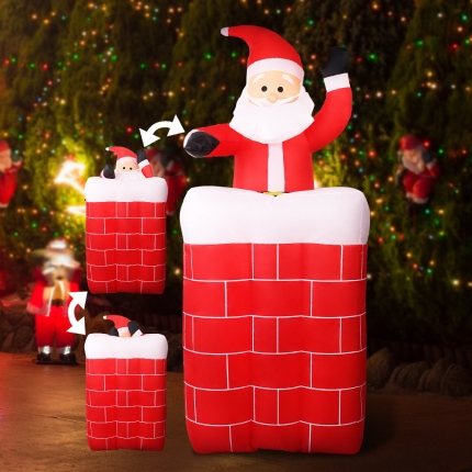 Jingle Jollys 1.8M Christmas Inflatable Archway with Santa Xmas Decor LED - Image 7