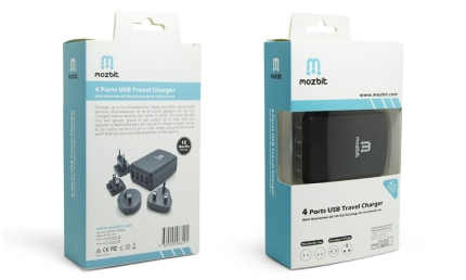 Mozbit 4.5A 4-Port USB Travel Wall Charger - Image 7
