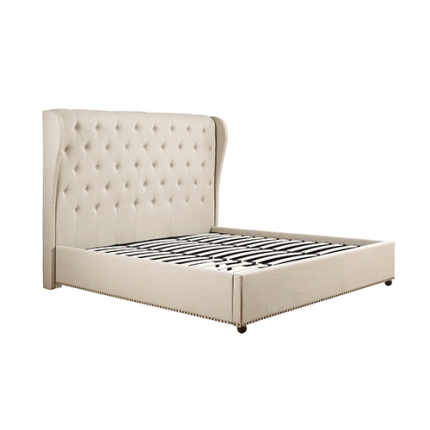 Paris Bedframe Queen Size Beige - Image 2