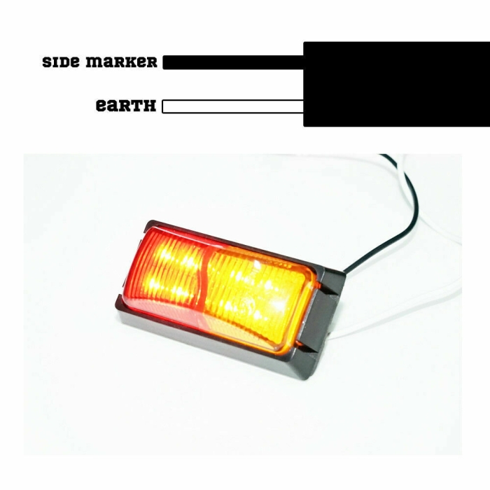 4X LIGHTFOX LED Side Marker Amber RED Indicator Trailer Clearance Lights - Image 3