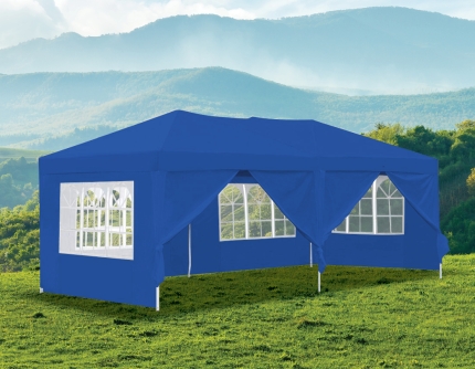 3x6m Gazebo Outdoor Marquee Tent Canopy Blue - Image 6
