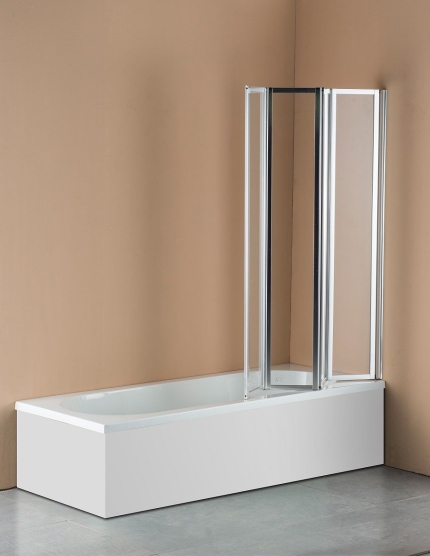 4 Fold Chrome Folding Bath Shower Screen Door Panel 1000 x 1400mm - Image 6
