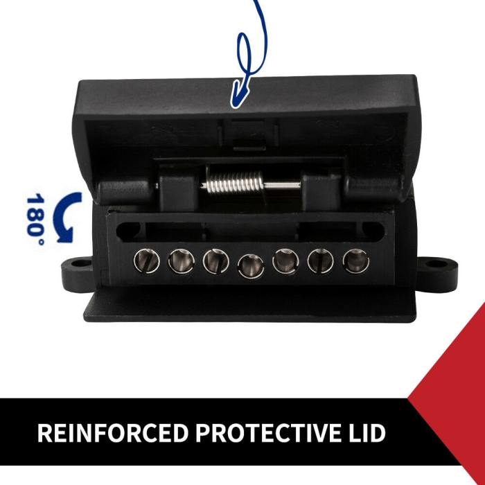 7 Pin Small Round To 7 Pin Flat Socket Trailer Connector Adaptor - Image 5