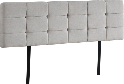 Linen Fabric King Bed Deluxe Headboard Bedhead - Beige - Image 4
