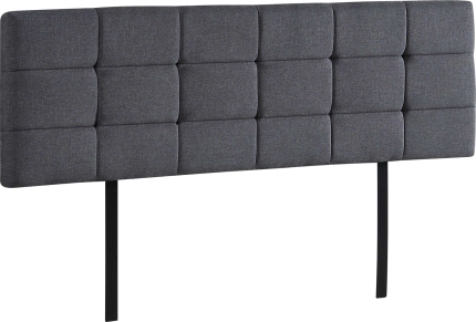 Linen Fabric King Bed Deluxe Headboard Bedhead - Grey - Image 3