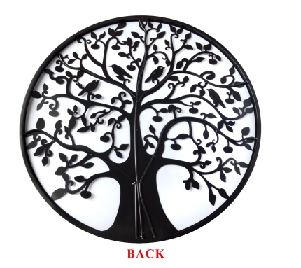 Black Tree of Life Wall Art Hanging Metal Iron Sculpture Garden 60cm - Image 4