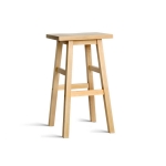 Artiss Set of 2 Wooden Backless Bar Stools - Natural