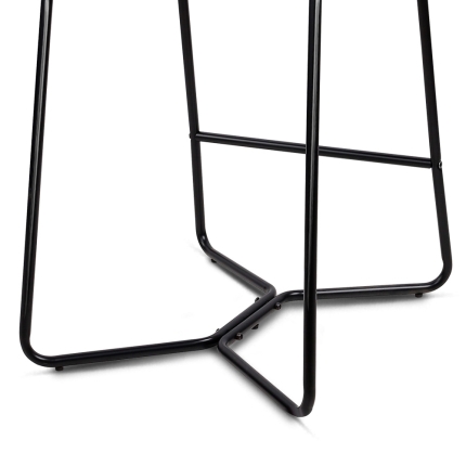 Artiss Set of 2 PU Leather Bar Stools - Metal Black - Image 6