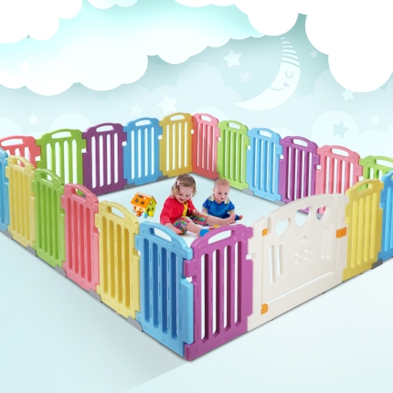 Cuddly Baby 21-Panel Plastic Baby Playpen Interactive Kids Toddler - Image 7