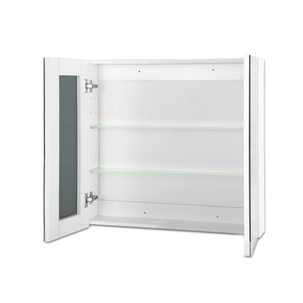 Cefito Bathroom Vanity Mirror with Storage Cavinet - White - Image 3