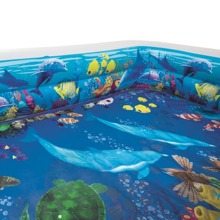 Bestway Inflatable Kids Pool Ground Play Pool 3D Undersea Aquarium outdoor - Image 3