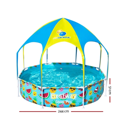 Bestway Above Ground Swimming Pool with Mist Shade - Image 2