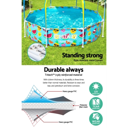 Bestway Above Ground Swimming Pool with Mist Shade - Image 6