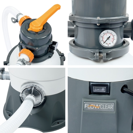 Bestway 530GPH Flowclear Sand Filter Swimming Above Ground Pool Cleaning Pump - Image 3
