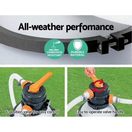 Bestway 530GPH Flowclear Sand Filter Swimming Above Ground Pool Cleaning Pump - Image 5