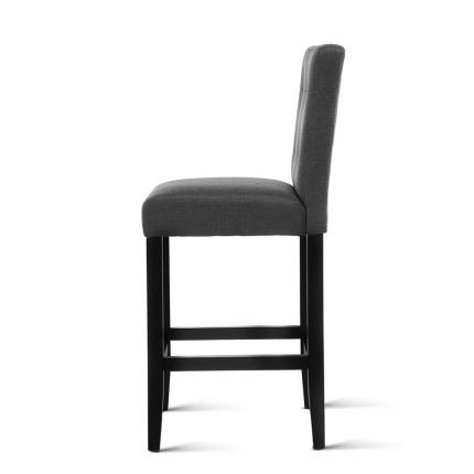 Artiss Set of 2 French Provincial Dining Chair - Charcoal - Image 4