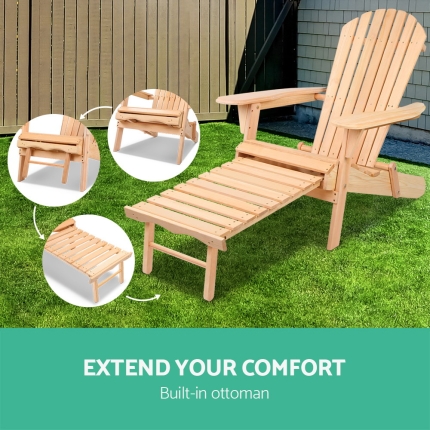 Gardeon 3 Piece Outdoor Beach Chair and Table Set - Image 4