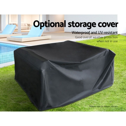 Gardeon 13PC Sofa Set with Storage Cover Outdoor Furniture Wicker - Image 5