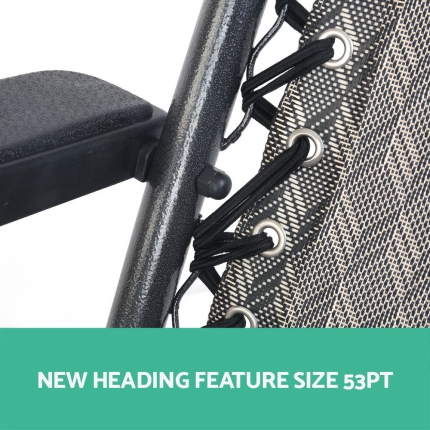Gardeon Outdoor Portable Recliner - Grey - Image 4