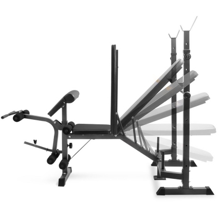 Everfit Multi-Station Weight Bench Press Fitness 58KG Barbell Set Incline Black - Image 5