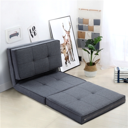 Artiss Lounge Sofa Bed Floor Couch Recliner Chaise Chair Futon Folding Grey - Image 7