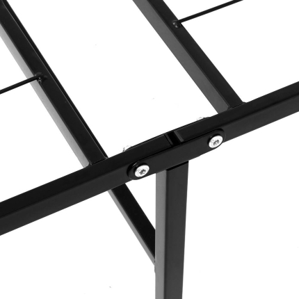 Artiss Foldable Double Metal Bed Frame - Black - Image 4