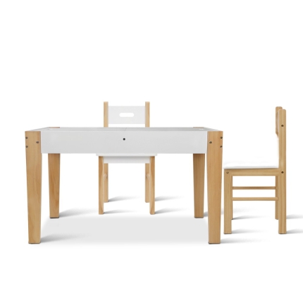 Keezi Kids Table and Chairs Set Chalkboard Toys Play Storage Desk Children Game - Image 5