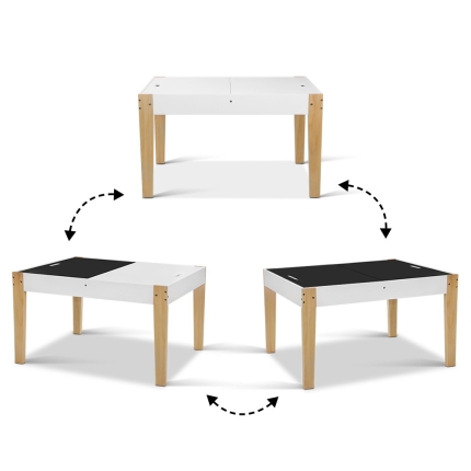 Keezi Kids Table and Chairs Set Chalkboard Toys Play Storage Desk Children Game - Image 6