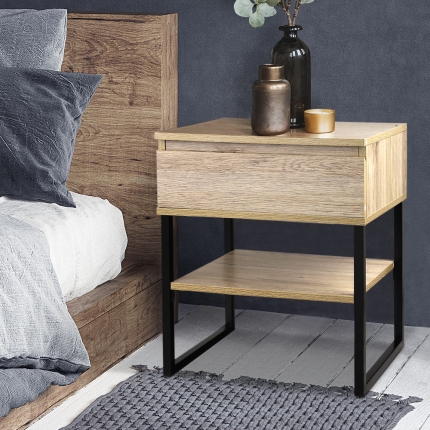 Artiss Chest Style Metal Bedside Table - Image 7