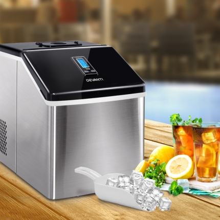 DEVANTi 3.2L Portable Ice Cube Maker Cold Commercial Machine Stainless Steel - Image 7