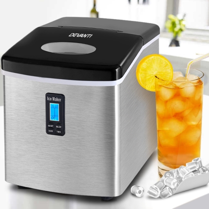 Devanti 3.2L Stainless Steel Portable Ice Cube Maker - Image 7