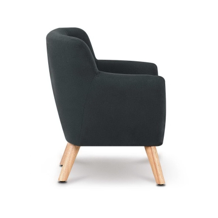 Keezi Kids Sofa Armchair Fabric Furniture Lorraine French Couch Children Black - Image 4