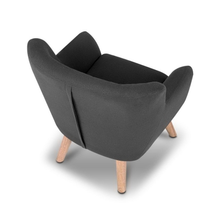 Keezi Kids Sofa Armchair Fabric Furniture Lorraine French Couch Children Black - Image 5