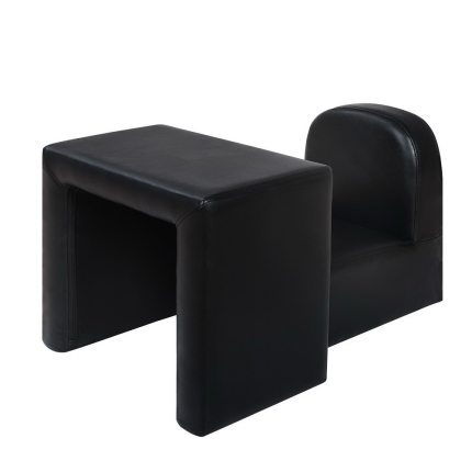 Keezi Kids Chair Sofa Recliner Children Table Desk Armchair Leather Couch Black - Image 6