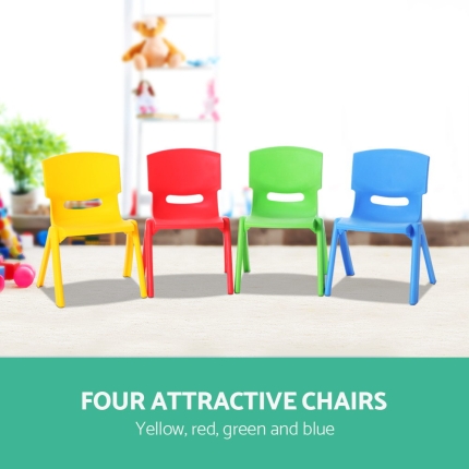 Keezi Set of 4 Kids Play Chairs - Image 4