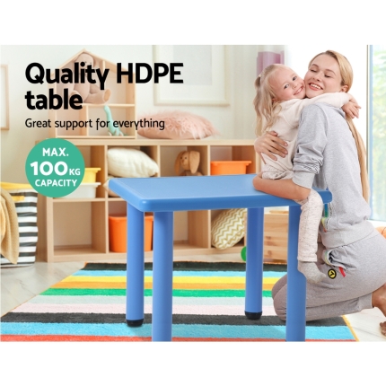 Keezi 60X60CM Kids Children Painting Activity Study Dining Playing Desk Table - Image 4