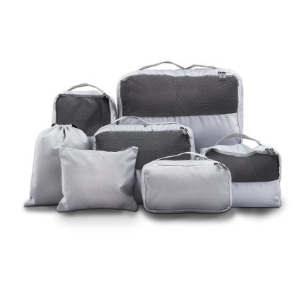 Wanderlite 7PCS Grey Luggage Organiser Suitcase Sets Travel Packing Cubes Pouch Bag - Image 3