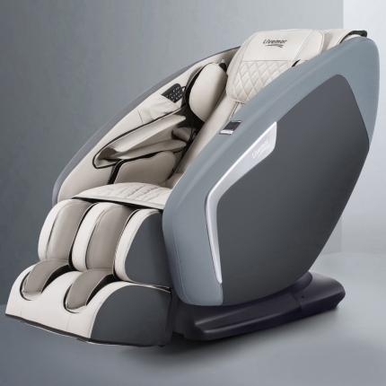 Livemor 3D Electric Massage Chair Shiatsu SL Track Full Body 58 Air Bags Navy Grey - Image 7