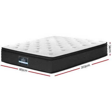 Giselle Bedding King Size Mattress 7 Zone Euro Top Pocket Spring 34cm - Image 2