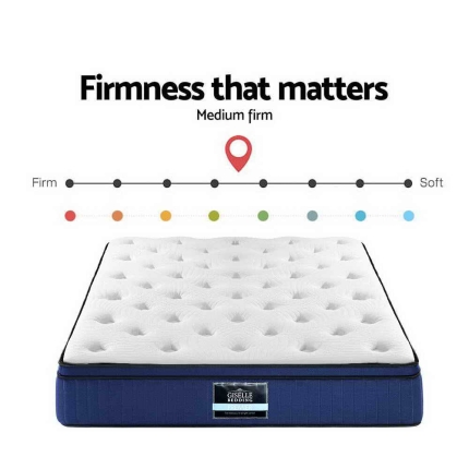 Giselle Bedding King Size Mattress 7 Zone Euro Top Pocket Spring Cool Gel Memory Foam 34cm - Image 3