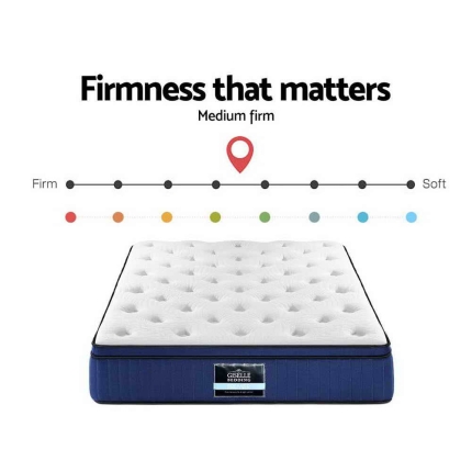 Giselle Bedding Queen Size Mattress 7 Zone Euro Top Pocket Spring Cool Gel Memory Foam 34cm - Image 3